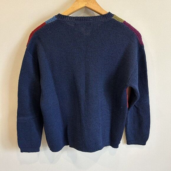 Vintage Jack Winter All Wool Cardigan GrannyCore Size 38 M Multicolor Colorblock - Picture 2 of 8